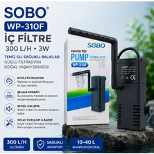 Muyu Craft Sobo WP-310F Şelale Aparatlı Mini Akvaryum Iç Filtre 3W 300 L/saat