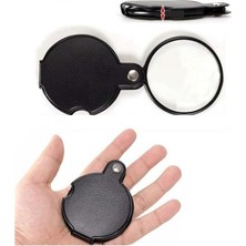 Ayrex Katlanır Cep Büyüteç 60 mm 1 Adet 10X Büyütme Lens Cepte Taşınan Optik Lens Mercek Oku
