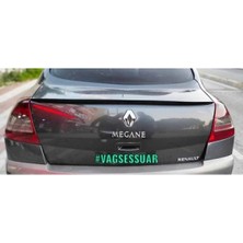 Ayrex Renault Megane Ile Uyumlu 2 Sedan Bagaj Üstü Spoiler Bagaj Çıtası Pianoblack