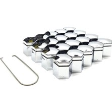 Ayrex Krom Renk Bijon Kapağı 19 Mm, 20 Adet