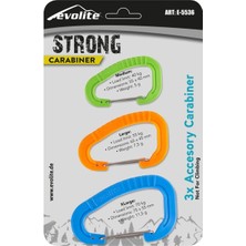 Ayrex Strong 3'lü Karabina Seti - Mavi/turuncu/yeşil