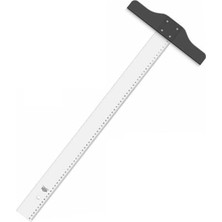 Ayrex Artlantis T Cetveli Şeffaf 65 cm 1 Adet Plastik Mika T Cetveli Çizim Cetveli Mimarlık Mühe