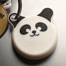 Ayrex Mizaku Panda Temalı Kılıf Anahtarlık Airtag ile Uyumlu (Tek Yüzlü)