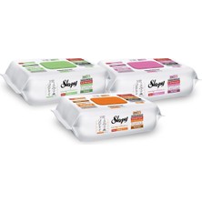 Ayrex Sleepy Meyve Serisi Yüzey Temizlik Havlusu Mendili Portakal+Ananas+Pomelo 3X100 (300 Yaprak)