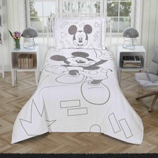 Ayrex Taç 1000037695 Disney Mickey Enjoy Lisanslı Jakar Yatak Örtüsü Çok Renkli