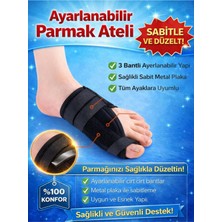 Ayrex Ankaflex 1 Çift Ayak Baş Parmak Ateli Medikal Ortopedik Halluks Valgus Gece Ateli Bunyon Kor