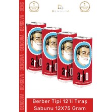 Denguva #tıraşsabunu Geleneksel Klasik Berber Tipi Sakal Yumuşatıcı Bakım Arko 12'li Tıraş Sabunu 12X75 gr