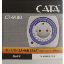 Ayrex Cata CT-9180 Zaman Ayarlı Priz Mekanik Ayarlanabilir Timer Saati, HMS9999