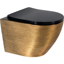 Paluci Twist Black Gold Kanalsız Asma Klozet