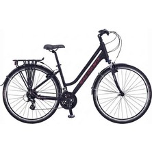 Salcano istanbul 24S 700 Unisex V Fren 24 Vites 28 Jant Şehir Bisikleti Siyah Kırmızı