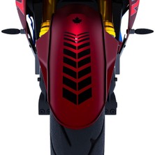 Ayrex 2 Adet Sport Tasarımlı Motosiklet Çamurluk Sticker Reflektif, Floresan, Parlak Düz, Özel