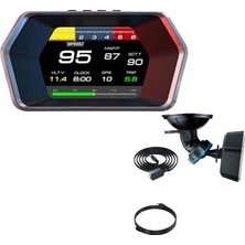 Ayrex Obd + Obd 2 + Gps Çift Modlu Araç Hud LCD Ekranlı Akıllı Gösterge ve Arıza Tespit Cihaz