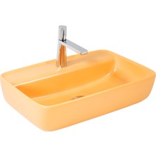 Paluci Enzo Matt Ocher Yellow Çanak Lavabo