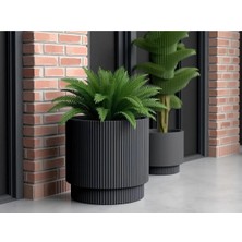 Ayrex Vega Model Büyük Dekoratif Modern Saksı ve Vazo 20 Lt (31,5 cm x 32 Cm) Hazneli