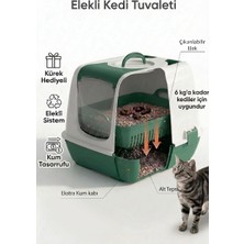 Ayrex Flex Elekli Kedi Tuvaleti, 50X37,5X40 Cm, Xl Boy, Kum Küreği Hediyeli