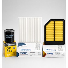 Honda Civic 2006-2011 1.6 1.8 Benzinli 3’lü Periyodik Bakım Filtre Seti Wunder Fıltron