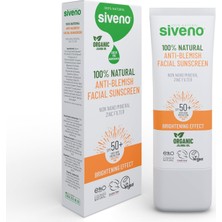 Ayrex SIVENO%100 Doğal Yüz Güneş Kremi Leke Karşıtı Aydınlatıcı Mineral Filtre Uva Uvb Spf