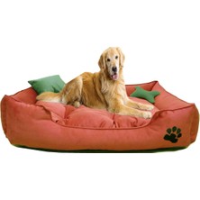 Ayrex Yıkanabilir Ultra Soft Köpek Yatağı Large (Büyük Irklar Için) (Kiremit)