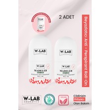 W-LAB Cosmetics Madeleb Roll-On Beyazlatıcı Antiperspirant Unisex 2×50 ml Centella Arbutinli Dermatolojik Testli