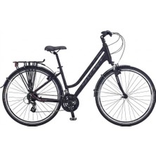 Salcano istanbul 24S 700 Unisex V Fren 24 Vites 28 Jant Şehir Bisikleti Mat Siyah Siyah 17 Kadro