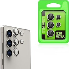 Ayrex Zore Galaxy ile Uyumlu S25 Ultra Cl-07 Kamera Lens Koruyucu Gri