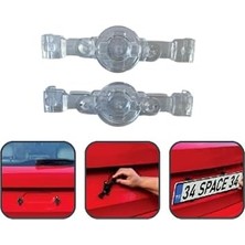Ayrex Aee® Şeffaf Hayalet Plakalık / Gizli Plaka Sabitleme Aparatı / Tüm Araçlara Uyumlu Güç