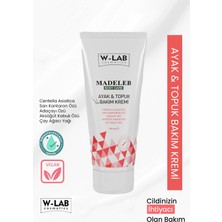 W-LAB Cosmetics Ayak ve Topuk Bakım Kremi 100 ml – Mantar ve Çatlak Önleyici, Çay Ağacı ve Adaçayı ile Yoğun Nem