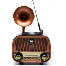 Ayrex Dexxony MD-1319BT Nostaljik Gramofon Tasarımlı Şarjlı Bluetooth Radyo (Fm/am/usb/aux) (Bor