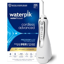 Ayrex Waterpik Kablosuz Ağız Duşu, Kablosuz Kablosuz, 4 x Başlık, Basınç Aralığı Ayarlanab