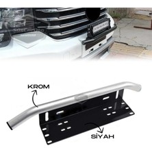 Ayrex Her Araca Uyumlu Plaka Altlığı ve Koruma Demiri Sis Ayağı Suv 4x4 Off Road LED Montaj Bra
