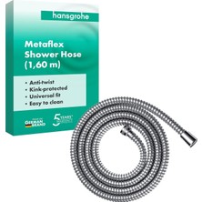 Ayrex (1.60 M) - Metaflex Shower Hose 1.60 M, Anti-Kink And Flexible, Chrome Effect Coil Wrap 282660
