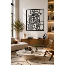 Saklı Home Picasso Esintili Soyut Kadın Figürlü Metal Duvar Tablosu – Modern Geometrik Dekoratif Tablo – Ev ve Ofis Duvar Dekoru