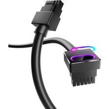 Ayrex Asiahorse Hydrus 16 Pin Gpu Argb Uzatma Kablosu B Tipi Siyah Ekran Kartı Için 50CM