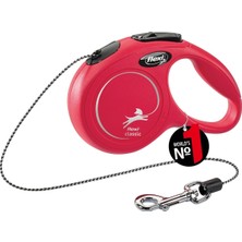 Ayrex Flexi New Classic Xs Beden Kırmızı 3mt Ipli Tasma