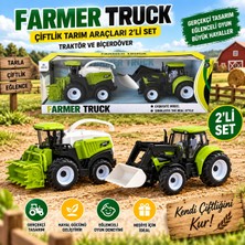 Trust Store Oyuncak Traktör ve Biçerdöver 2\'li Çiftlik Seti Farmer Truck Tarım Araçları