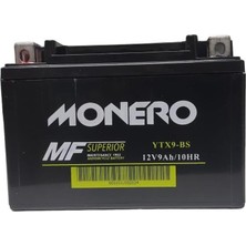 Ayrex Monero 9AH 12V Monero Alçak Motosiklet Aküsü