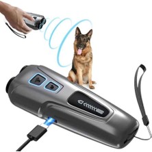 Ayrex Ultrasonik Kedi Köpek Kovucu Köpek Eğitici Cihaz LED Flaşlı Şarjlı Taşınabilir Hayvan
