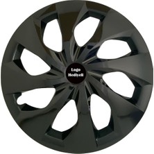 Ayrex Muyaauto Siyah Kırılmaz Jant Kapağı 16"inç 4 Adet (Logo Hediyeli) Peugeot 208 ile Uyumlu
