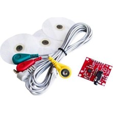 Ayrex Kalp Atışı Ekg Izleme Sensör Modülü Seti AD8232 Pet Dahil