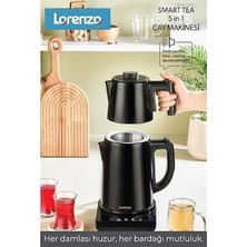 Lorenzo Smart Tea 5 In 1 Konuşan Çay Makinesi Siyah