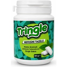 Ayrex Tringle Nane Aromalı Şekersiz Draje Sakız, 60 G / Tatlandırıcılı, Ferah Nane Aromalı