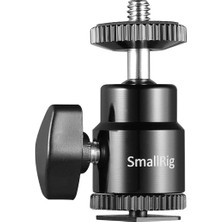 Ayrex Smallrıg Mini Ball Head 360°SWIVEL, Ballhead Mount With Maximum Load 3kg/6.6lbs With Removabl
