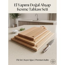 Yaşam Atolyesi 3lü Kayın Kesme Tahtası Set