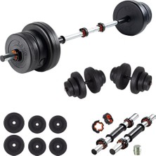 Ayrex Ecgspor 22 kg Multifonksiyonel Halter ve Dambıl Seti - Ağırlık Fitness