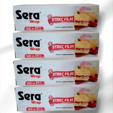 Ayrex Apex Grup 4 Kutu Orjinal Sera Streç Film 12 Mikron 30 cm x 300 M, Kesme Bıçağı Hediye