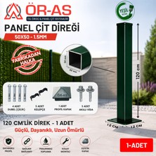 Ör-As Tel Örgü Panel Çit Diregi AKSESUARLI120 cm Yeşil Renk