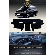 A3D Torpido Koruma Mercedes -Benz Vito W639 2003-2014 Ön Gögüs Panel Torpido Koruma Koruyucu Kilifi Halisi Örtüsü