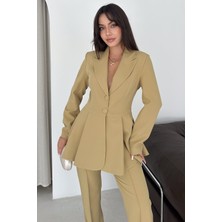 Vuntal Volanlı Blazer Ikili Pantolonlu Takım