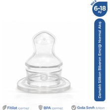 Wee Baby Damaklı Silikon Biberon Emziği Orta Akış 6-18 Ay