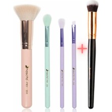 Temel Makyaj Fırça Seti NASBRUSHSET 77 + Nascita Oval Yapılı Kapatıcı Fırçası NASBRUSH 136